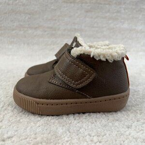 Carter’s Chatham Toddler Boys Brown Faux Shearling Fashion Boots Shoes 5